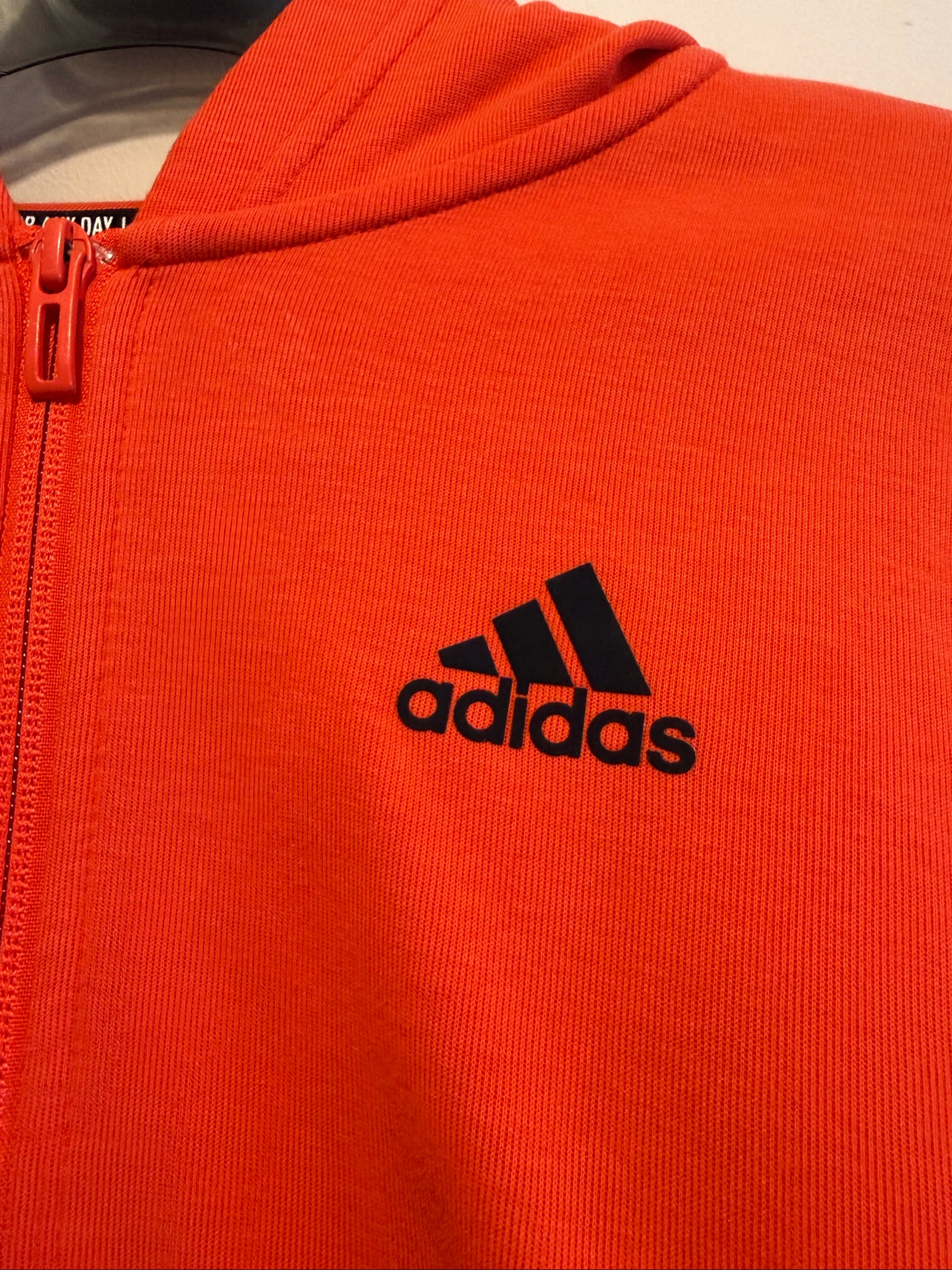 Sudadera con capucha y cremallera Adidas para niños 9-10 años – Naranja oscuro – Casi nuevo – photo 5